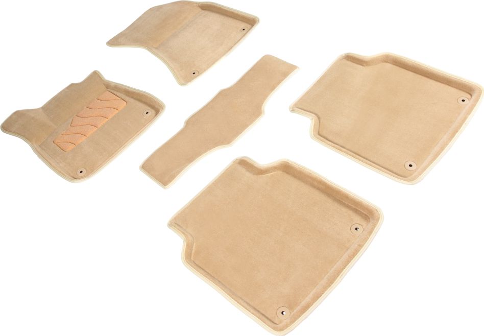 Коврики Seintex 3D ворсовые для салона Audi A8 III (D4) 2010-2017 БЕЖЕВЫЕ. Артикул 90965