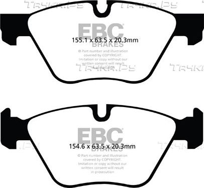Тормозные колодки EBC Brakes передние для BMW X1 I (E84) 2009-2015. Артикул DP42077R