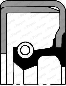 Сальник ступицы Payen (NBR (бутадиен-нитрильный каучук)). Артикул NJ557