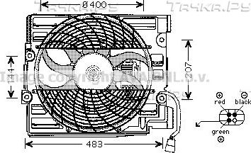 Вентилятор радиатора двигателя AVA. Артикул BW7510