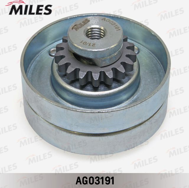 Натяжной ролик (натяжитель) приводного поликлинового ремня Miles. Артикул AG03191