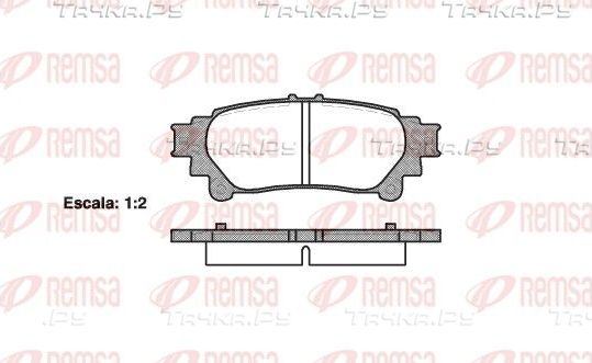 Тормозные колодки Remsa задние для Lexus GS IV 2011-2018. Артикул 1395.00