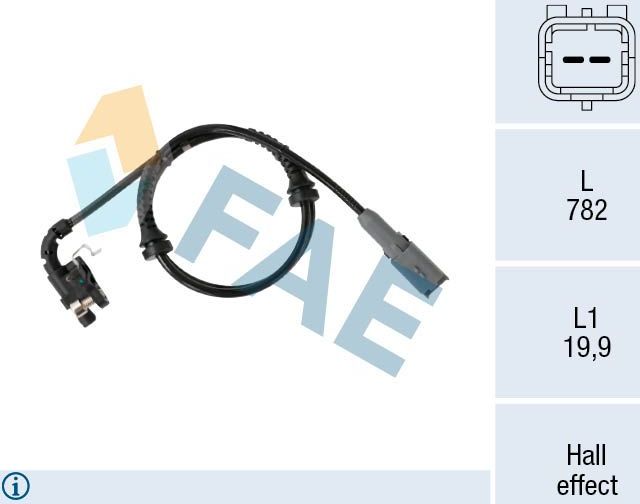 Датчик ABS FAE. Артикул 78548