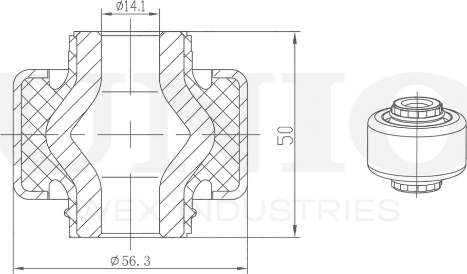 Сайлентблок рычага подвески (Unio). Артикул RMP-20092