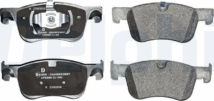 Тормозные колодки Delphi (Low-Metallic). Артикул LP2689