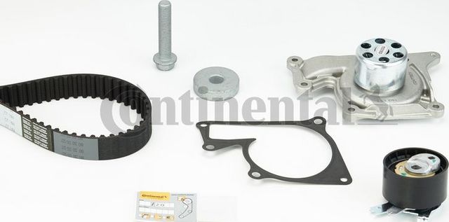 Помпа (водяной насос) с комплектом ремня ГРМ ContiTech для Renault Dokker 2013-2026. Артикул CT1184WP1