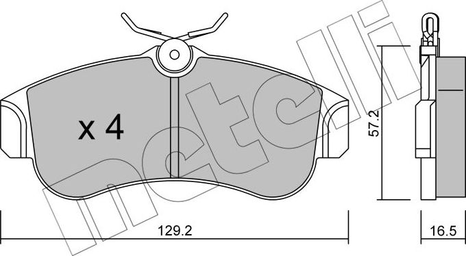 Тормозные колодки Metelli. Артикул 22-0123-0