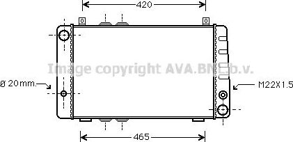 Радиатор охлаждения двигателя AVA для Skoda Felicia I 1994-2002. Артикул SA2002