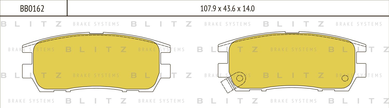 Колодки тормозные MITSUBISHI PAJERO/SIGMA 91- задн. (Blitz) Blitz. Артикул BB0162