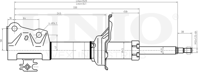 Амортизатор подвески (Unio). Артикул SAB-10619
