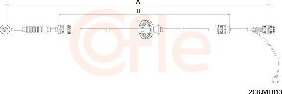Трос переключения передач КПП Cofle для Mercedes-Benz Vito III (W447) 2014-2026. Артикул 92.2CB.ME013