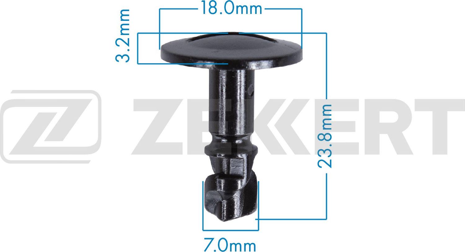 Клипса Zekkert (Металл). Артикул BE-3661