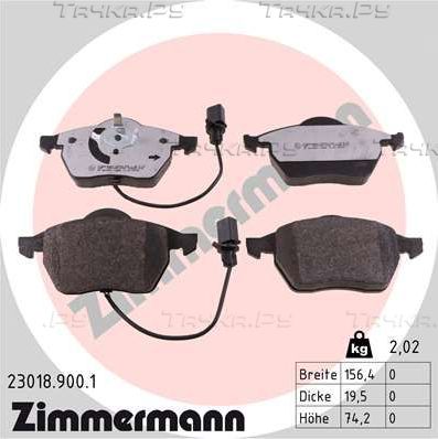Тормозные колодки Zimmermann rd:z передние для Audi S6 III (C6) 2006-2011. Артикул 23018.900.1