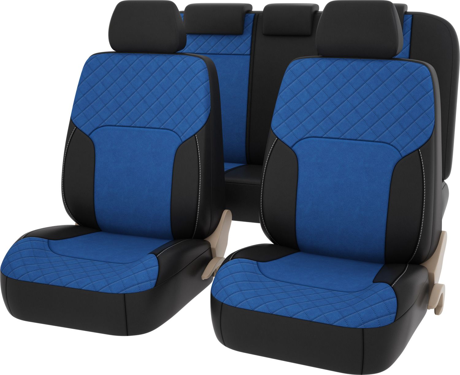 Чехлы универсальные PSV Altara Next на сидения, цвет Терморомб Черный/Синий. Артикул 133031