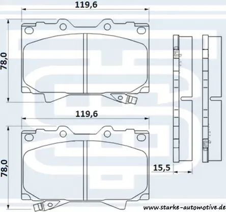 Колодки тормозные (Starke). Артикул 179850