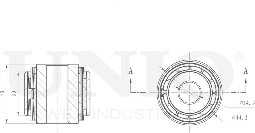 Сайлентблок рычага подвески (Unio). Артикул RMP-20108