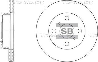 Тормозной диск Sangsin Hi-Q задний для Toyota Corolla E90 1987-1995. Артикул SD4009