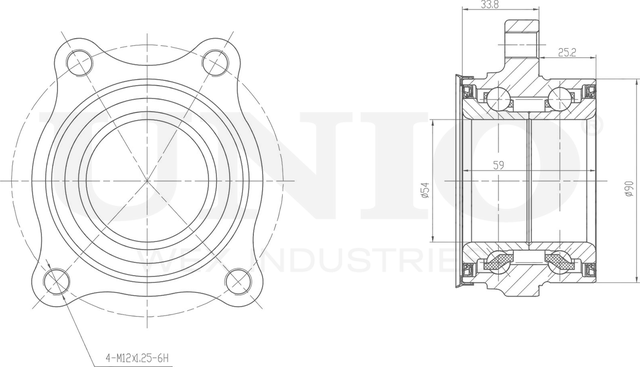 Ступица колеса с интегрированным подшипником (Unio). Артикул HUB-20280
