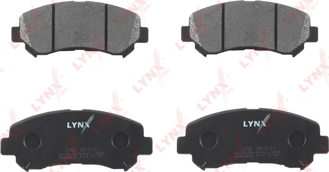 Тормозные колодки LYNXauto передние для Nissan Juke I 2014-2019. Артикул BD-5711