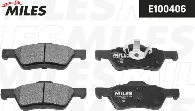 Тормозные колодки Miles (Semi-Metallic). Артикул E100406