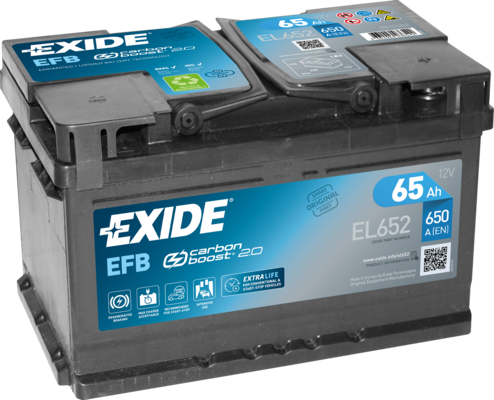 Аккумулятор Exide EFB для Ford Kuga II 2013-2019. Артикул EL652