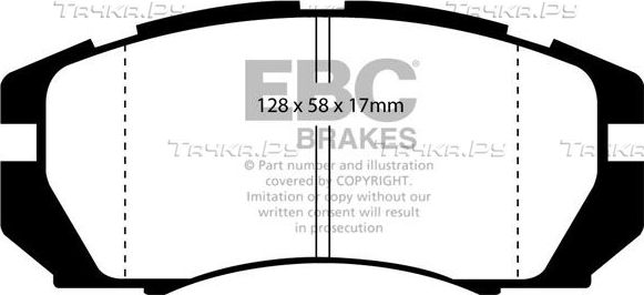 Тормозные колодки EBC Brakes передние для Subaru Legacy I 1989-1994. Артикул DP2966