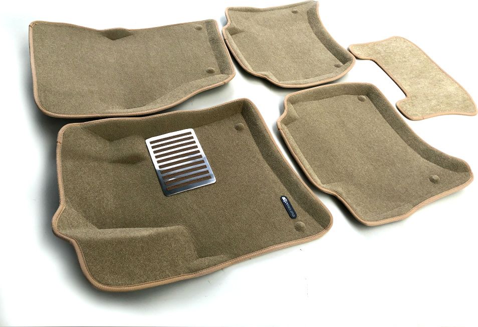 Коврики текстильные Euromat 3D Lux для салона Porsche Cayenne II 2010-2014 БЕЖЕВЫЕ. Артикул EM3D-004101T