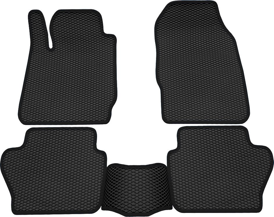 Коврики Rezkon EVA для салона Ford Fiesta VI до рестайлинга 2008-2015 Черный кант. Артикул 9016005101