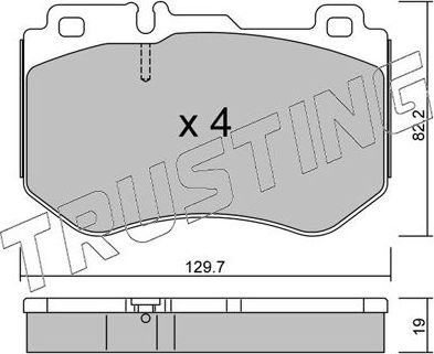 Тормозные колодки Trusting. Артикул 1042.0