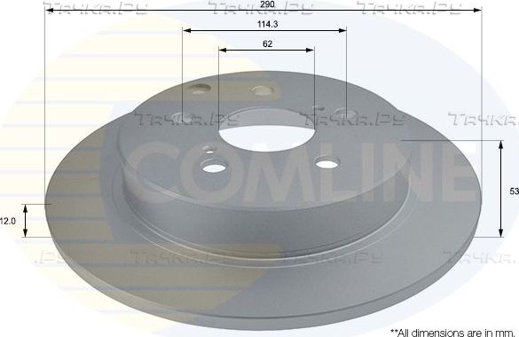 Тормозной диск Comline COATED. Артикул ADC2806