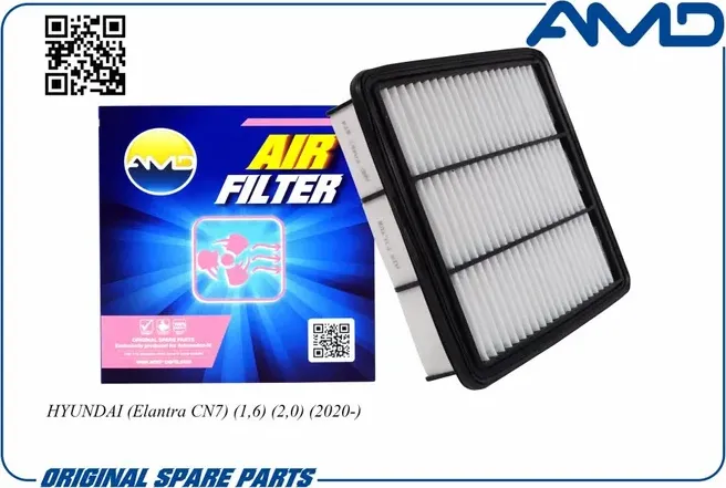 Фильтр воздушный HYUNDAI ELANTRA 2020 (AMD). Артикул AMDFA467