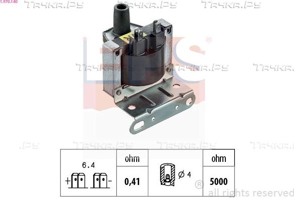 Катушка зажигания EPS Made in Italy - OE Equivalent для Opel Corsa A 1988-1993. Артикул 1.970.140