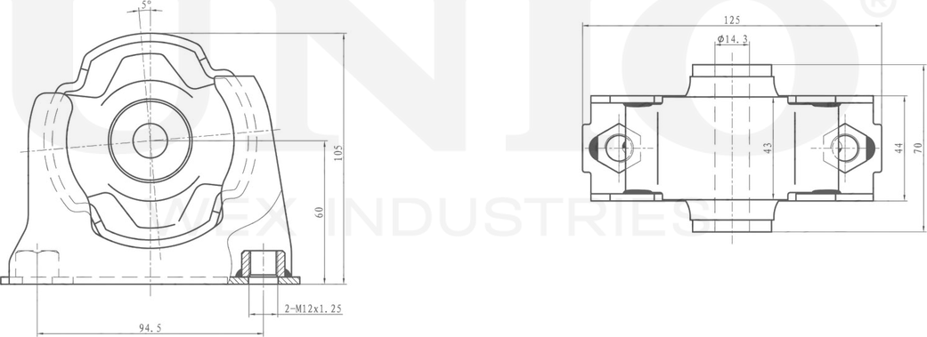 Опора двигателя (Unio). Артикул RMP-15151