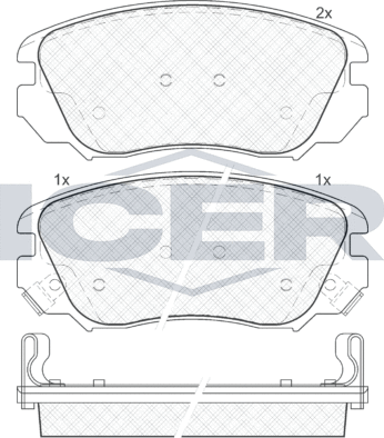 Тормозные колодки Icer. Артикул 181914
