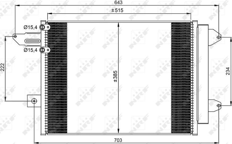 Радиатор кондиционера (конденсатор) NRF EASY FIT. Артикул 350070