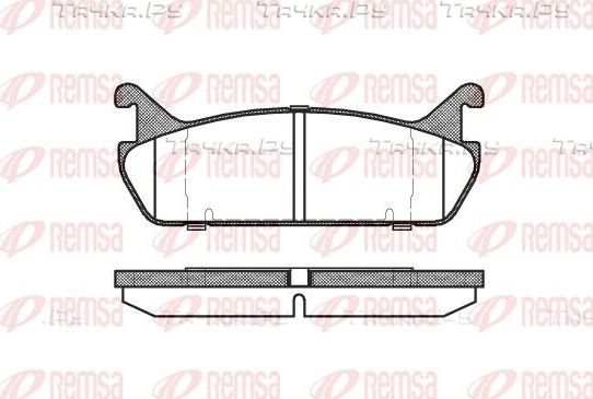 Тормозные колодки Remsa задние для Daewoo Musso 1999-2002. Артикул 0329.00