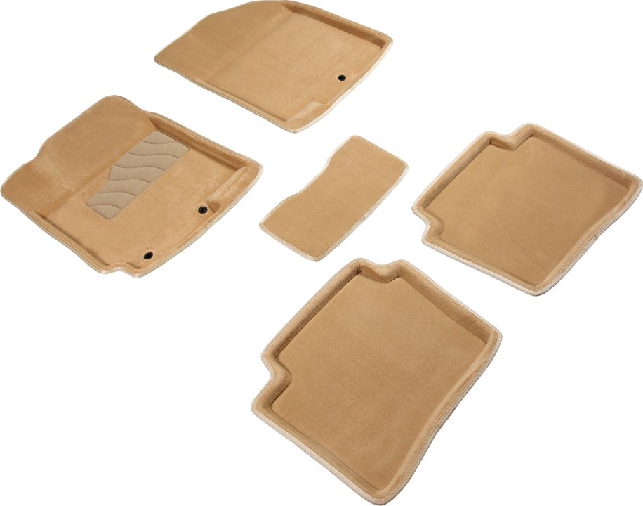 Коврики Seintex 3D ворсовые для салона Hyundai Solaris 2010-2013 БЕЖЕВЫЕ. Артикул 84132