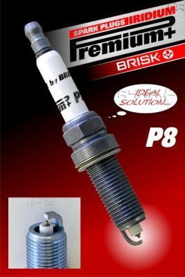 Свеча зажигания Brisk P8 Iridium Premium+ для Lada XRAY I 2016-2026. Артикул 1626