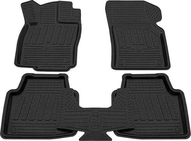 Коврики Rezkon резиновые для салона Skoda Superb III 2016-2026. Артикул 1030015100