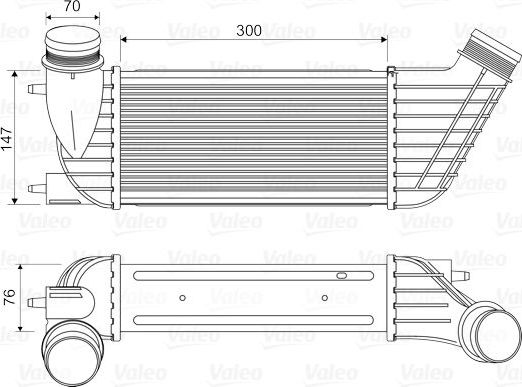 Интеркулер Valeo для Peugeot Expert II 2007-2016. Артикул 818651