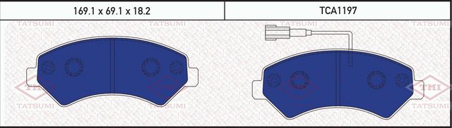 Колодки тормозные PSA/FIAT JUMPER/BOXER/DUCATO 06- перед. (Tatsumi). Артикул TCA1197