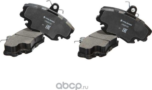 КОЛОДКИ ПЕРЕДНИЕ ДЛЯ А/М LADA LARGUS БЕЗ ABS 8V (12-) RENAULT LOGAN LS (04-) Д (Volram). Артикул VR26153