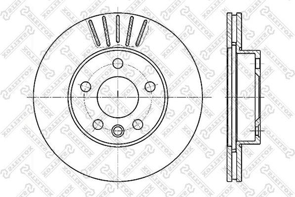 Тормозной диск Stellox передний для Volkswagen Transporter T4 1990-2003. Артикул 6020-4768V-SX