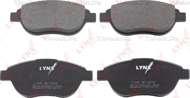 Тормозные колодки LYNXauto для Citroen C4 II 2006-2009. Артикул BD-2202