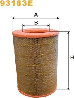 Воздушный фильтр WIX Filters. Артикул 93163E