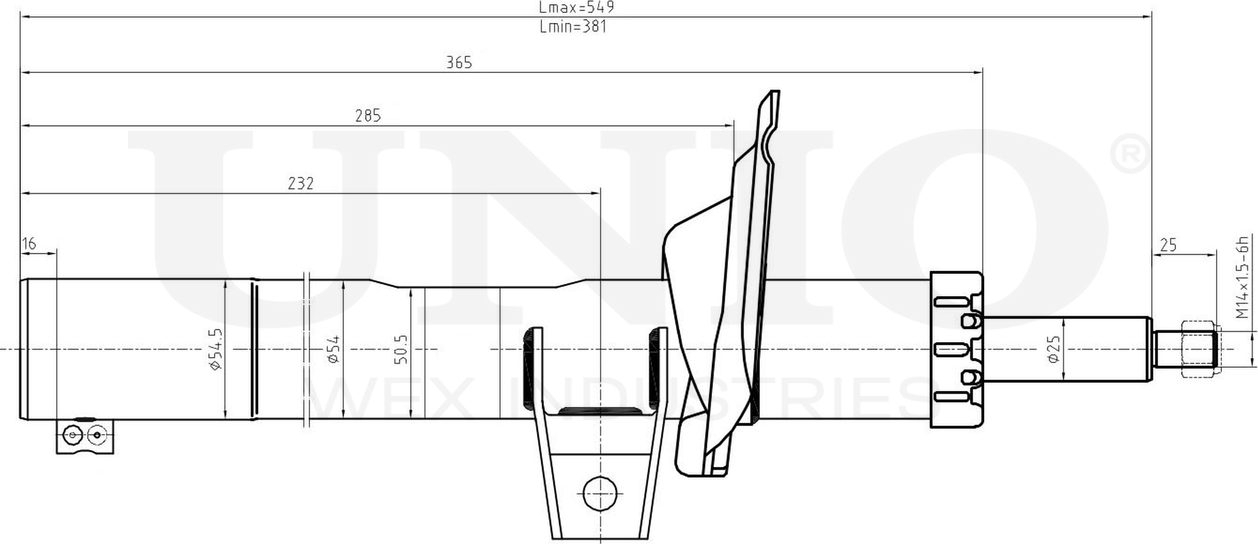 Амортизатор подвески (Unio). Артикул SAB-10765