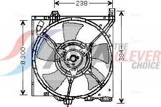 Вентилятор радиатора двигателя AVA для Nissan 100NX 1990-1994. Артикул DN7520
