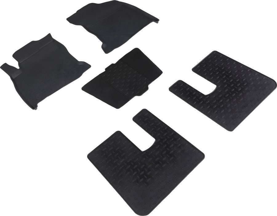 Коврики резиновые Seintex с высоким бортиком для салона Toyota Fortuner II 2017-2026. Артикул 89128