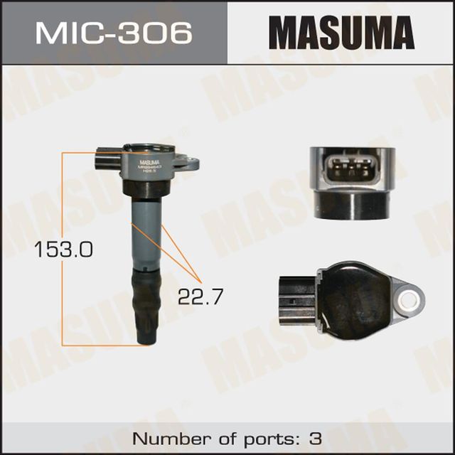 Катушка зажигания Masuma для Mitsubishi Grandis 2004-2011. Артикул MIC-306