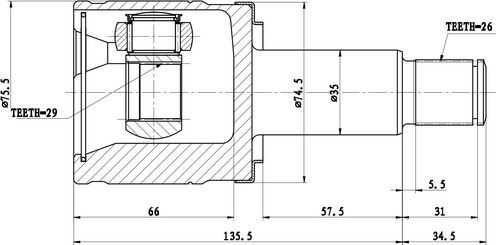 ШРУС внутренний (Zikmar). Артикул Z87891R